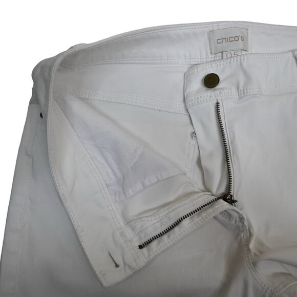 Chico's Womens 6 Chico's 0.5 Skimmer White Jeans - Picture 8 of 11